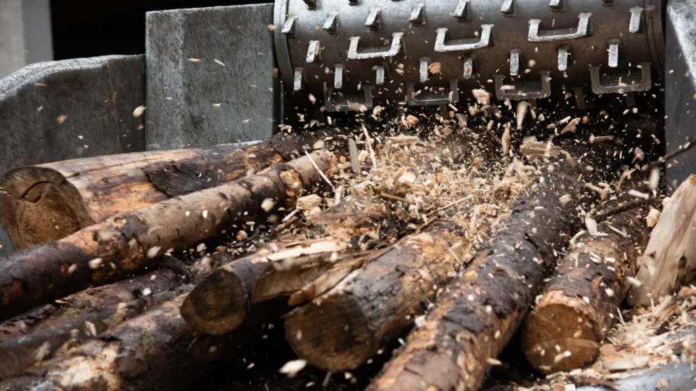 Schotter-Teufel Heizen mit Hackschnitzeln